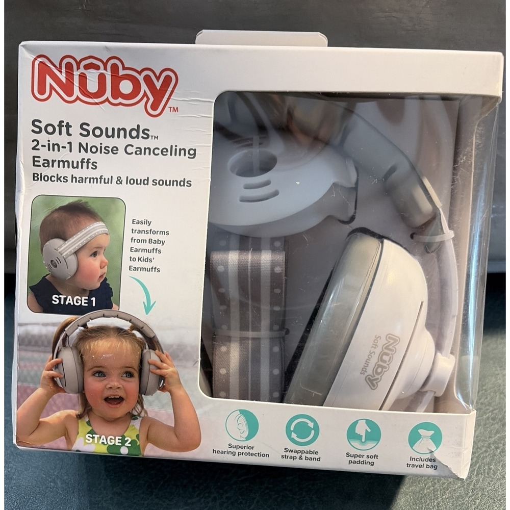 Nuby Soft Sounds 2-in-1 Noise Cancelling Protective Earmuffs